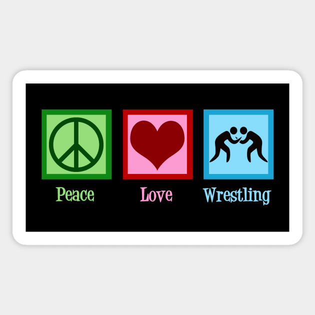Peace Love Wrestling Sticker by epiclovedesigns